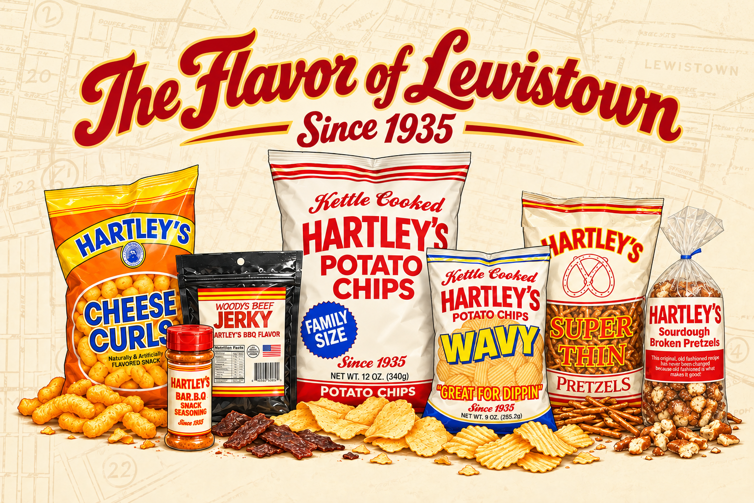 Hartley's Potato Chips - The Flavor of Lewistown Product Family
