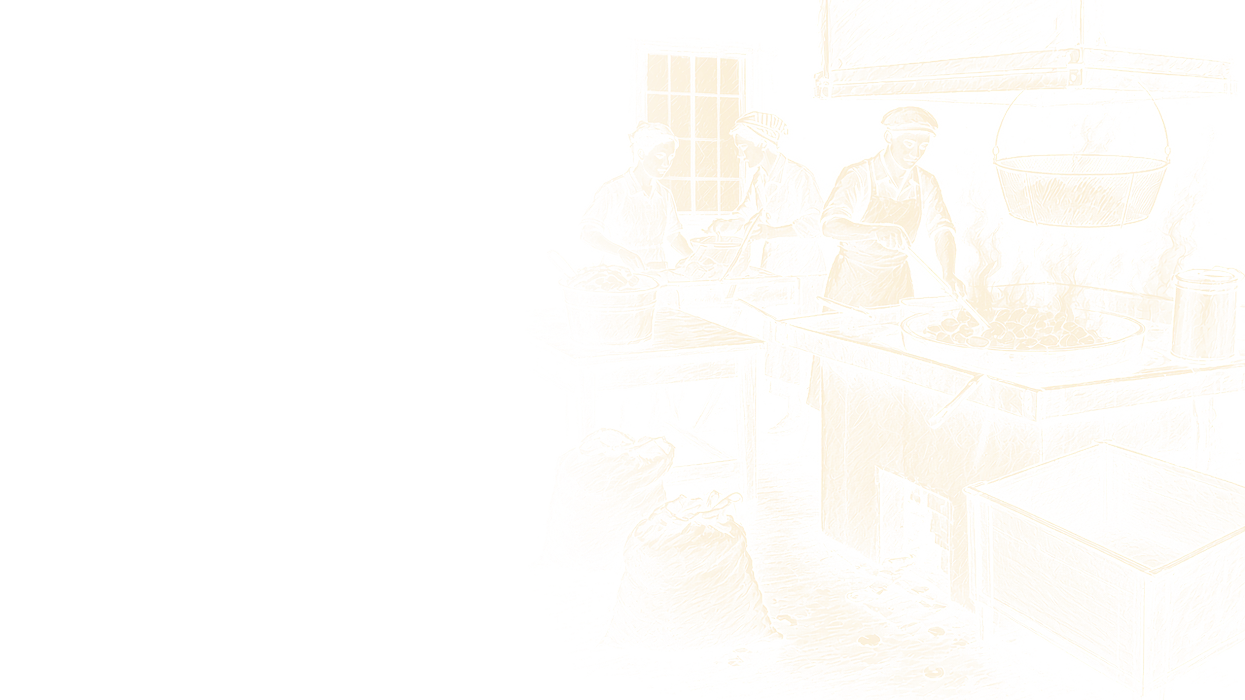 Hartley's historic kitchen kettle frying sketch
