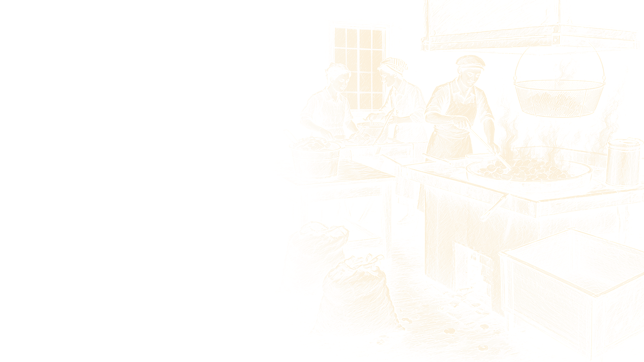 Hartley's historic kitchen kettle frying sketch