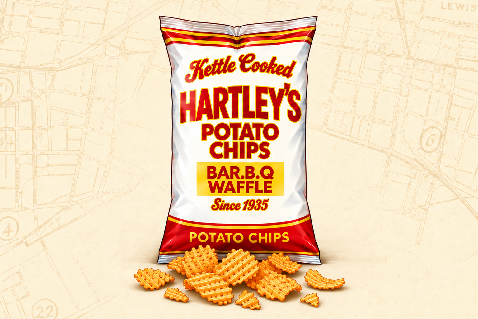 Bar-B-Q Waffle Chips 10oz
